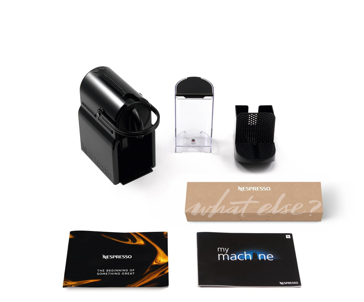 Machine à Café Inissia Noir, 19 Bars + Kit de Bienvenue, Design Compact, Arrêt Automatique, EN80.B